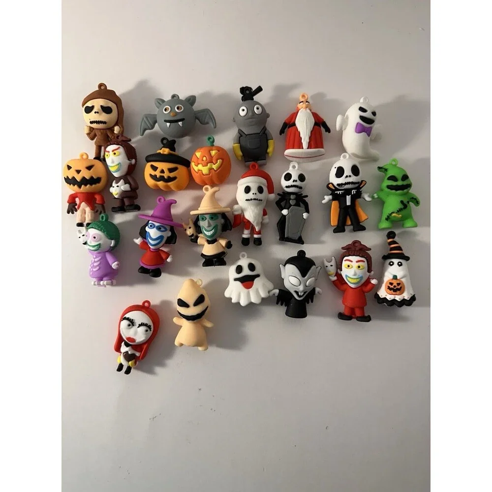 Nightmare Before Christmas Keychain Lot Of 22 No Key Rings Sally Jack Oogie Boog